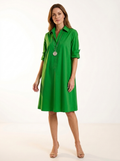 Vestido camisero midi liso | Giovanna