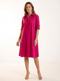 Vestido camisero midi liso | Wilma
