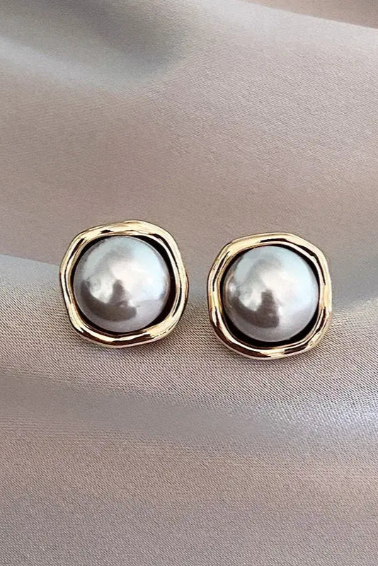 Pendientes de perla con montura dorada | Margot