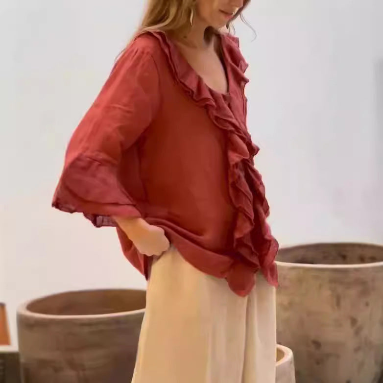 Camisa con volantes | Fleur