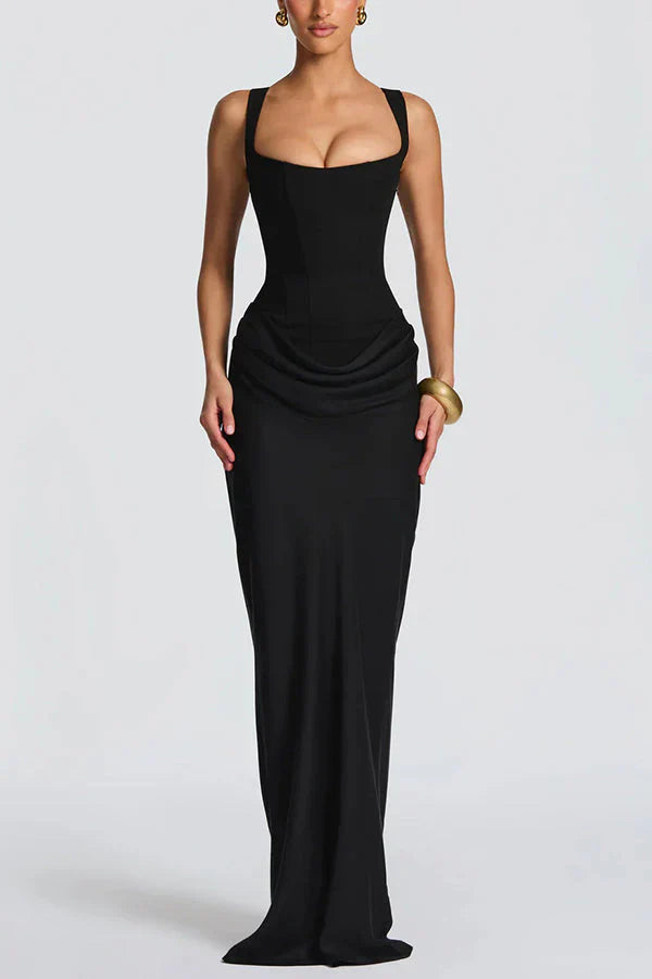 Vestido maxi de escote cuadrado | Leonor