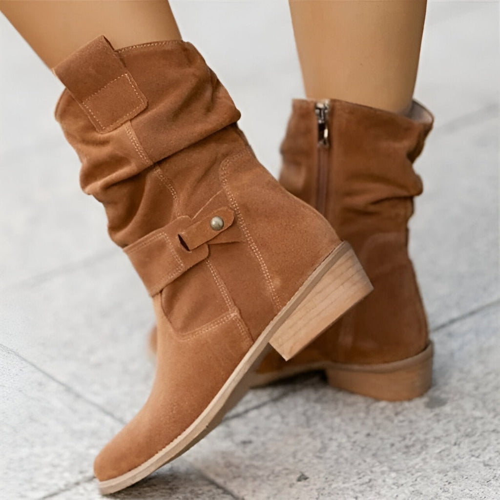 Botas de ante con tacón | Mila