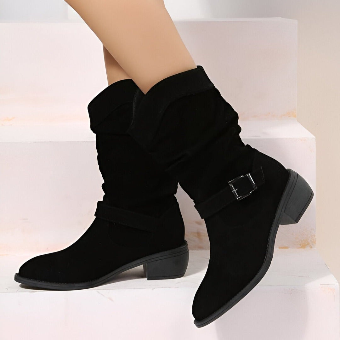 Botas de ante con tacón | Mila