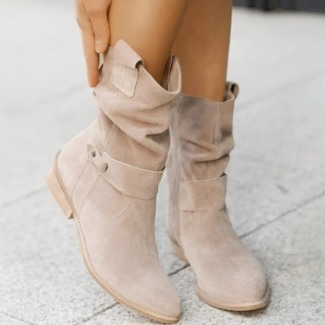 Botas de ante con tacón | Mila